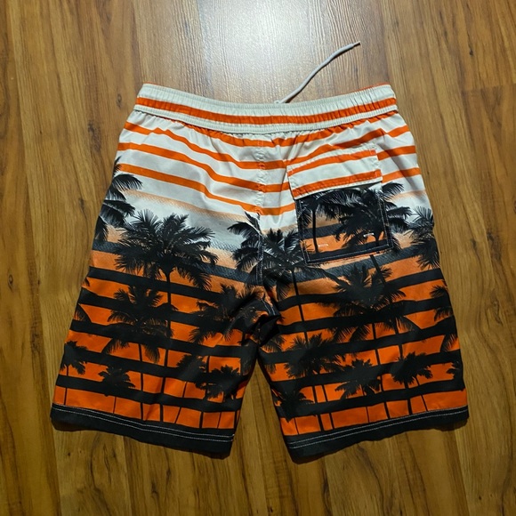 U.S. Polo Assn. Men’s Striped Island Palm 🏝 Swim Trunk Shorts Size Small - Picture 2 of 12